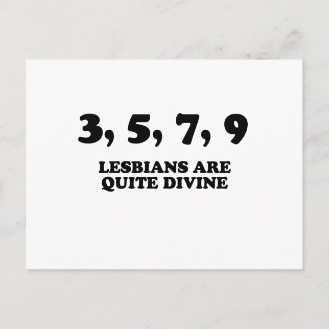 LESBIANS ARE QUITE DIVINE POSTCARD (Front)