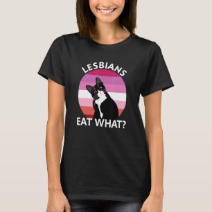 Lesbians Eat What Cute Black Cat Lesbian Color 1 T-Shirt