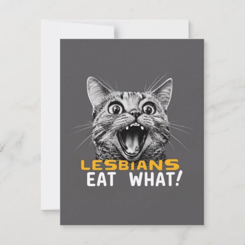 Lesbians Eat What Flat Holiday Card