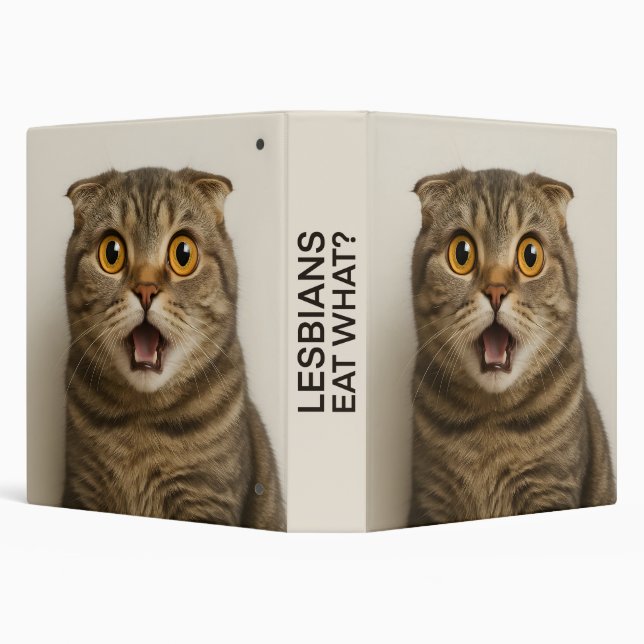 Lesbians Eat What Funny 3 Ring Binder (Background)