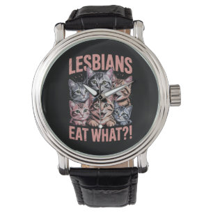 Lesbians Eat What Funny Cat Lesbian LGBTQ Pride Watch
