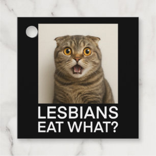 Lesbians Eat What Funny Favor Tags