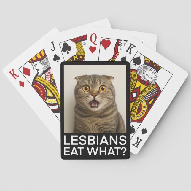 Lesbians Eat What Funny Poker Cards (Back)