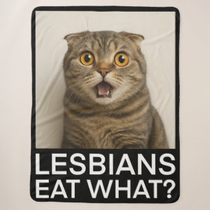 Lesbians Eat What Funny Sherpa Blanket