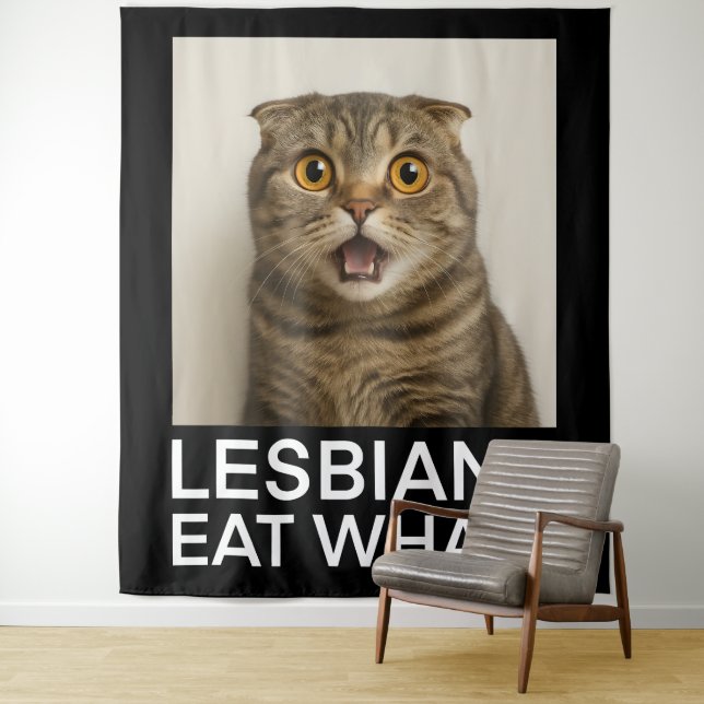 Lesbians Eat What Funny Tapestry (In Situ)