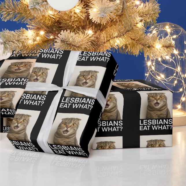 Lesbians Eat What Funny Wrapping Paper (Holidays)