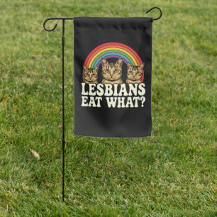 Lesbians Eat What Vintage LGBT Pride Month Meme Garden Flag