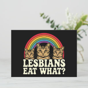 Lesbians Eat What Vintage LGBT Pride Month Meme Invitation