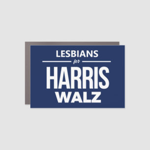 Lesbians for Harris Walz Car Magnet