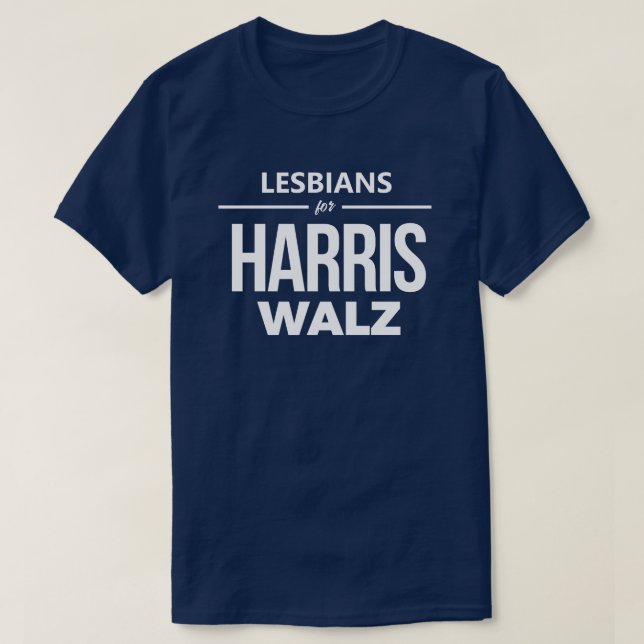 Lesbians for Harris Walz T-Shirt (Design Front)