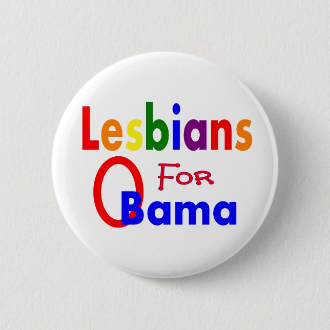 lesbians for obama button (Front)