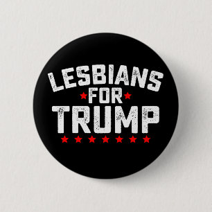 Lesbians For Trump LGBTQ Presidential Election Button