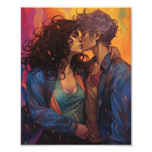 Lesbians in Love Beautiful Women Couple Photo Print
