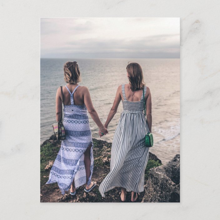 Lesbians Lovers And Friends Holding Hands Postcard