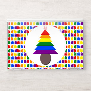 Lesbians Rainbow Christmas Tree and Presents HP Laptop Skin