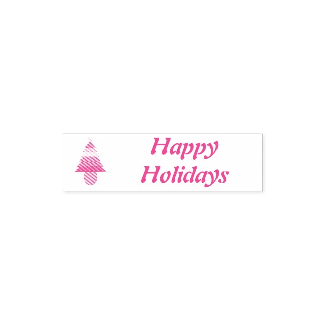 Lesbians Rainbow Christmas Tree and Presents Pocket Stamp (Design)