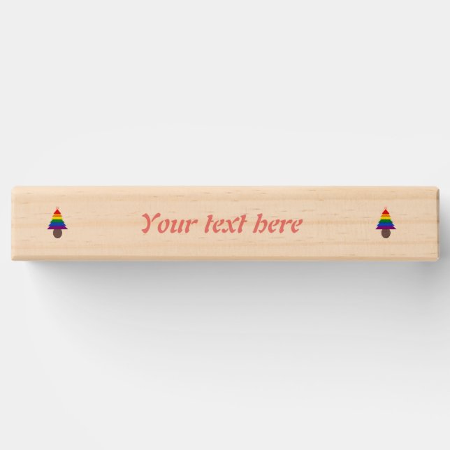 Lesbians Rainbow Christmas Tree and Presents Topple Tower (Back)