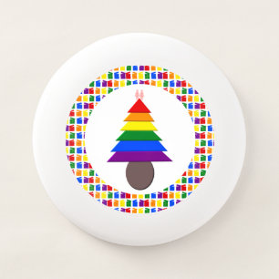 Lesbians Rainbow Christmas Tree and Presents Wham-O Frisbee