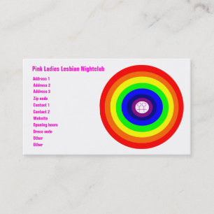 Lesbians Round Rainbow Custom Business Card
