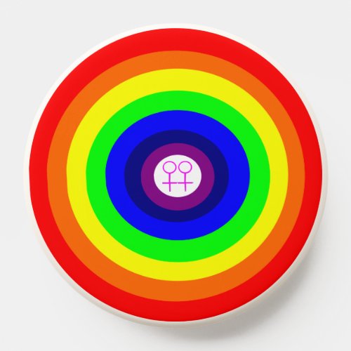 Lesbians Round Rainbow PopSocket