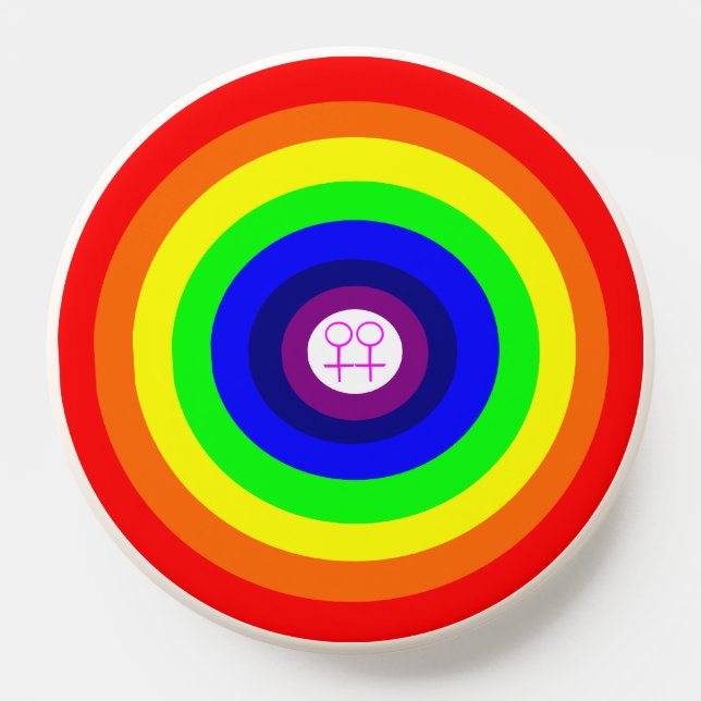 Lesbians Round Rainbow PopSocket (Popsocket)