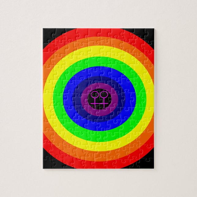 Lesbians Round Rainbow Puzzle (Vertical)