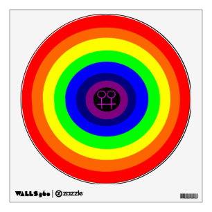 Lesbians Round Rainbow Wall Decal