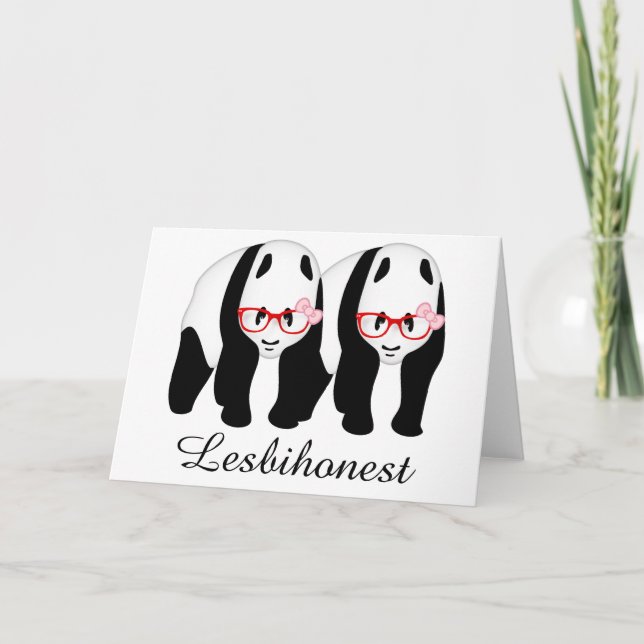 LESBIHONEST pandas Card (Front)