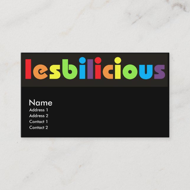 Lesbilicious Business Cards (Front)