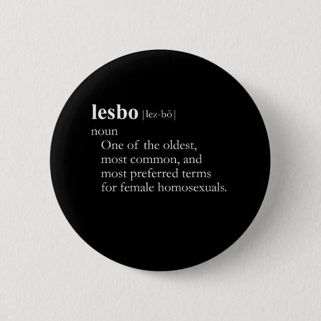 LESBO (definition) Pinback Button (Front)