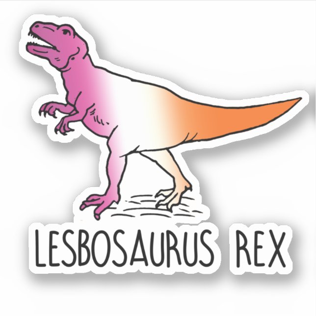 Lesbosaurus Rex Sticker (Front)