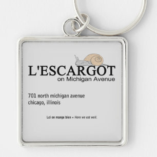 L'ESCARGOT Restaurant on Michigan Avenue, Chicago, Keychain