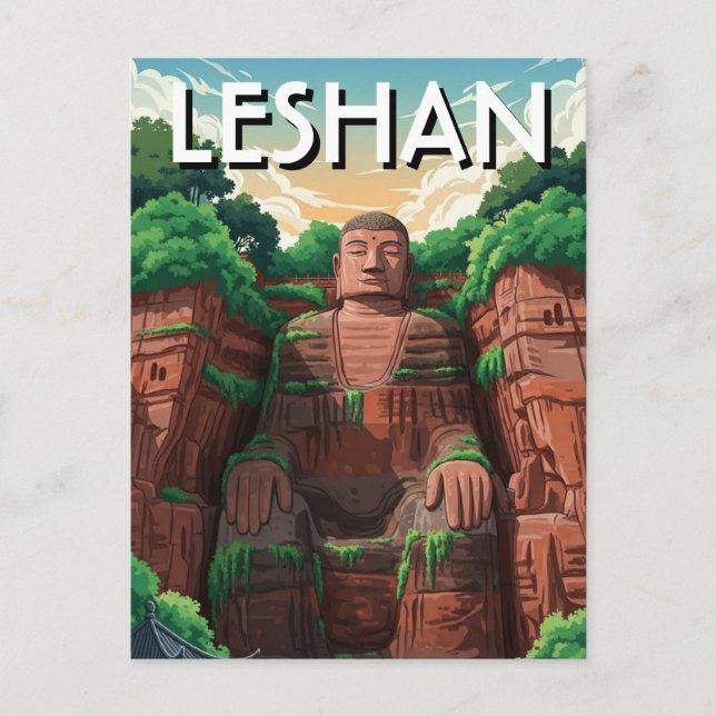 Leshan Giant Buddha China Travel Postcard (Front)