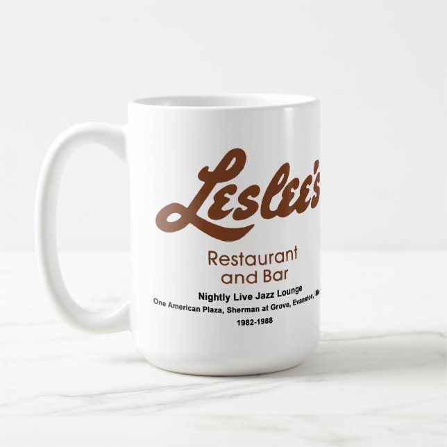 Leslee's Restaurant and Bar, Evanston, Illinois Coffee Mug (Left)