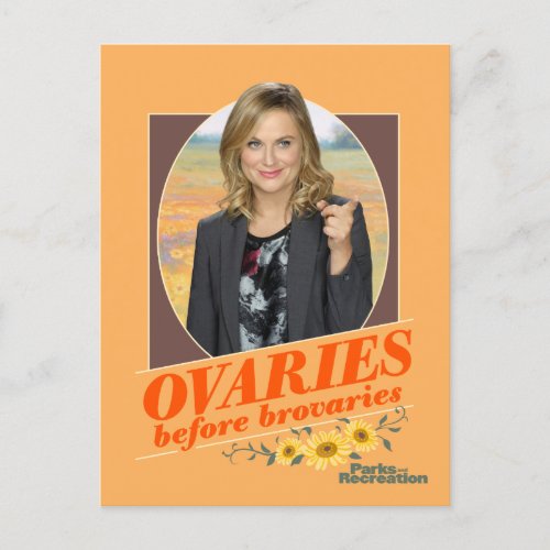 Leslie Knope Ovaries Before Brovaries Postcard