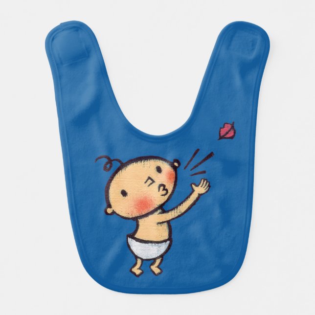 Leslie Patricelli Blow a Kiss Baby Bib (Front)