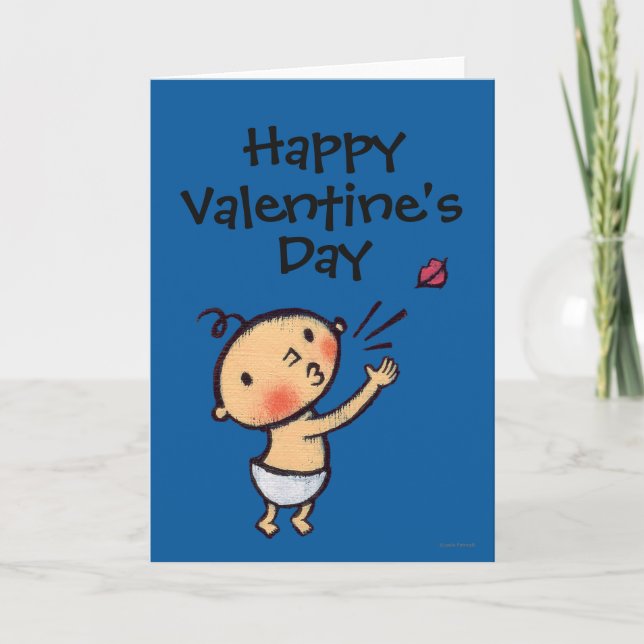 Leslie Patricelli Blow a Kiss Baby Holiday Card (Front)