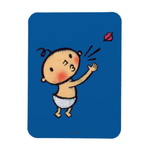 Leslie Patricelli Blow a Kiss Baby Magnet