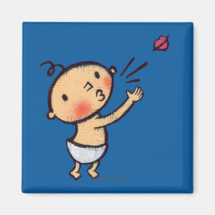 Leslie Patricelli Blow a Kiss Baby Magnet