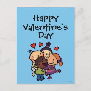 Leslie Patricelli Group Hug with Friends Holiday Postcard