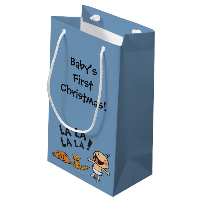 Leslie Patricelli Singing Baby with Bunny Slippers Small Gift Bag (Back Angled)