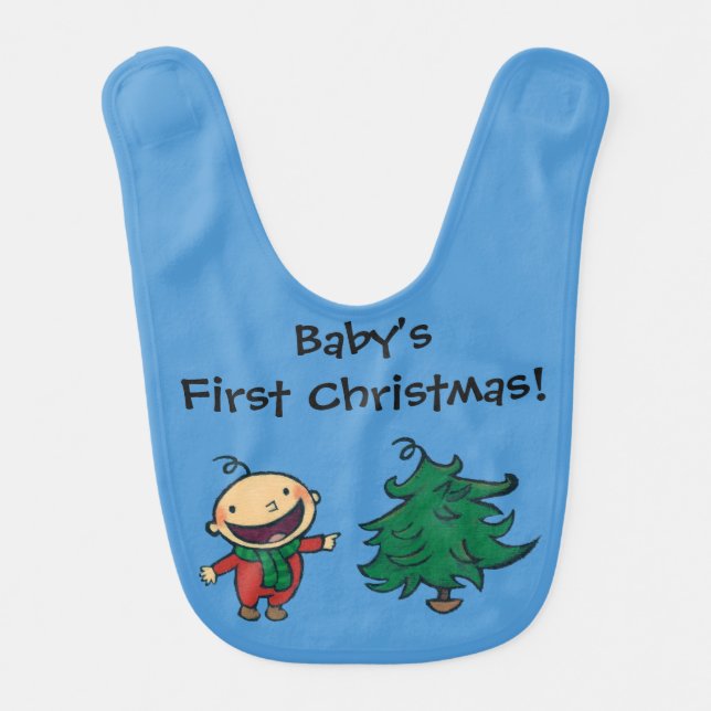 Leslie Patricelli's Baby Chooses a Christmas Tree Bib (Front)