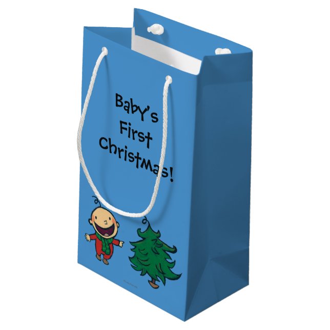 Leslie Patricelli's Baby Chooses a Christmas Tree Small Gift Bag (Back Angled)