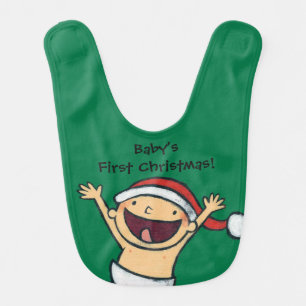 Leslie Patricelli's Baby Dancing In Santa Hat Bib