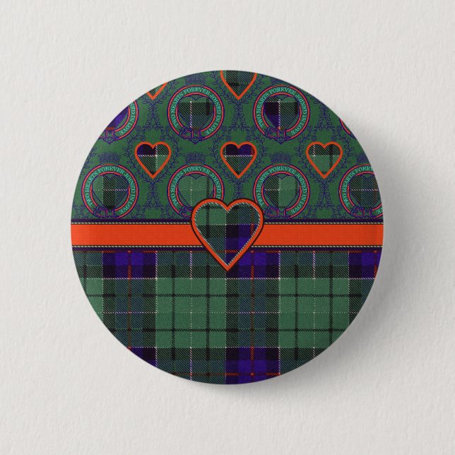 Leslie Scottish tartan Button (Front)