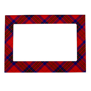 Leslie tartan red blue purple plaid magnetic photo frame