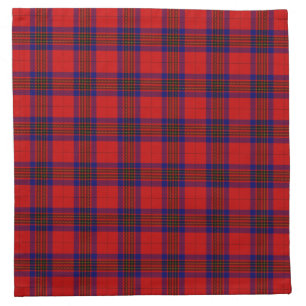 Leslie tartan red blue purple plaid napkin