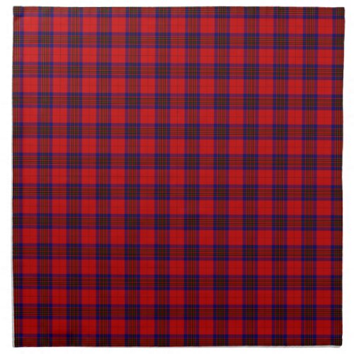 Leslie tartan red blue purple plaid napkin