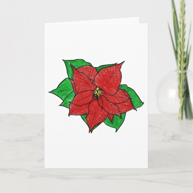 Leslie's Double-Secret Poinsettia IV Holiday Card (Front)