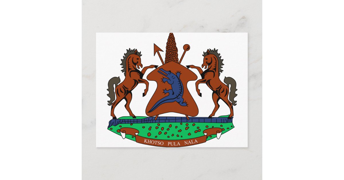 Lesotho Coat of Arms Postcard Zazzle
